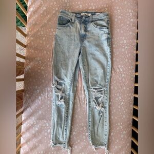 eunina Light Blue Distressed Skinny Jeans